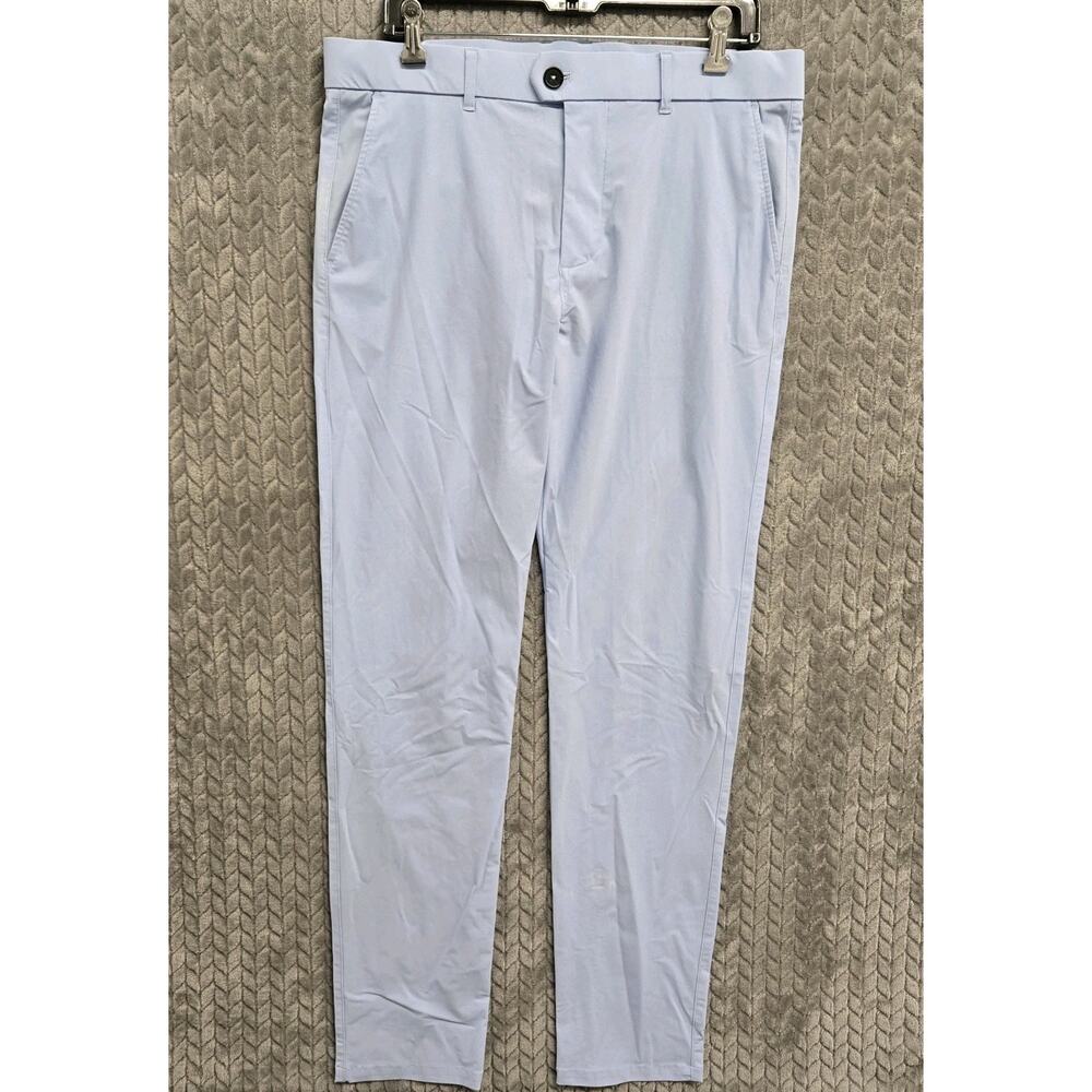 Greyson Pants Mens Size 34x34 5-Pockets Golf Performance Stretch Sky Blue *Flaws